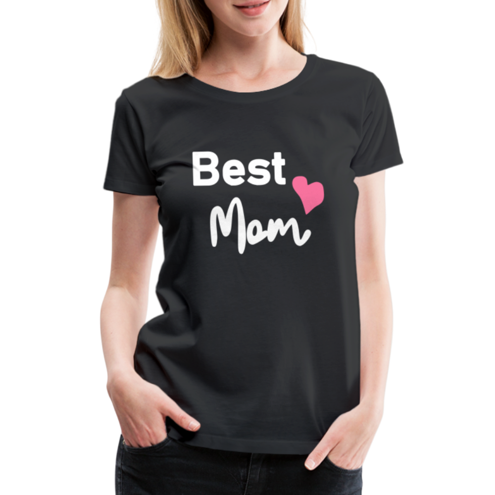 Frauen Premium T-Shirt - Best Mom Herz - Schwarz