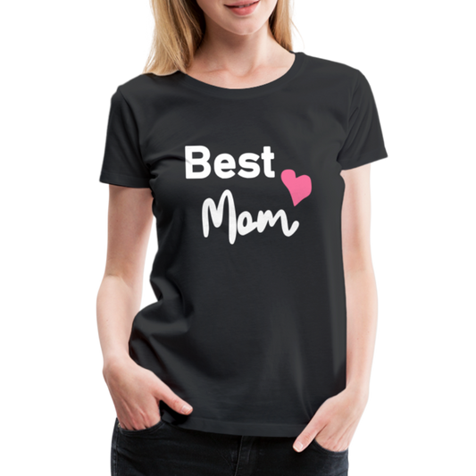 Frauen Premium T-Shirt - Best Mom Herz - Schwarz