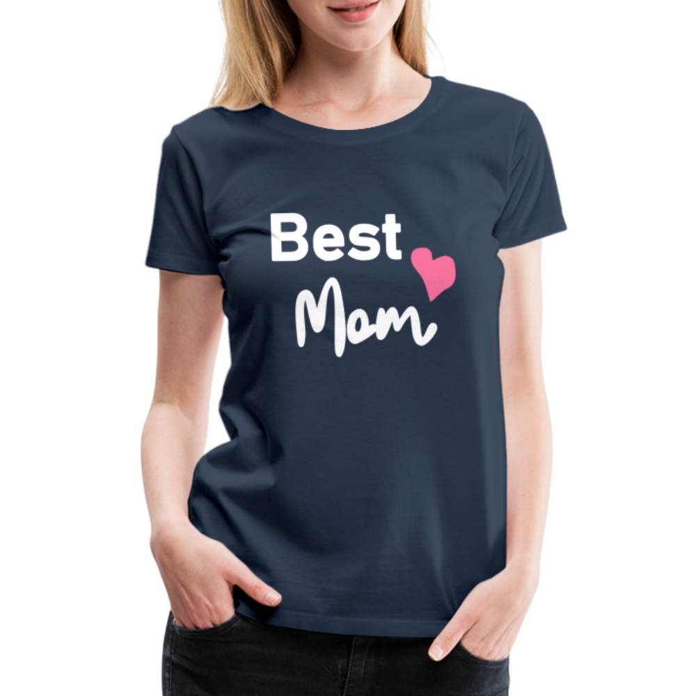 Frauen Premium T-Shirt - Best Mom Herz - Navy