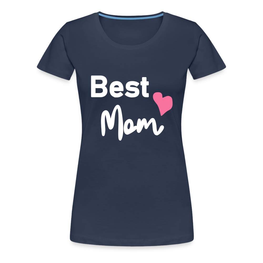 Frauen Premium T-Shirt - Best Mom Herz - Navy