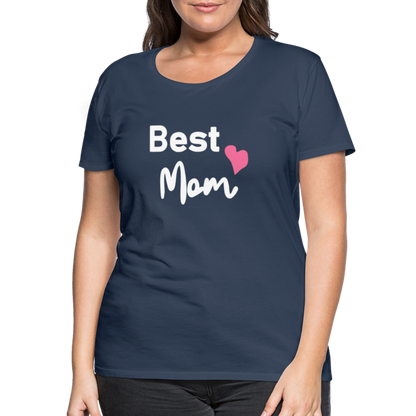 Frauen Premium T-Shirt - Best Mom Herz - Navy