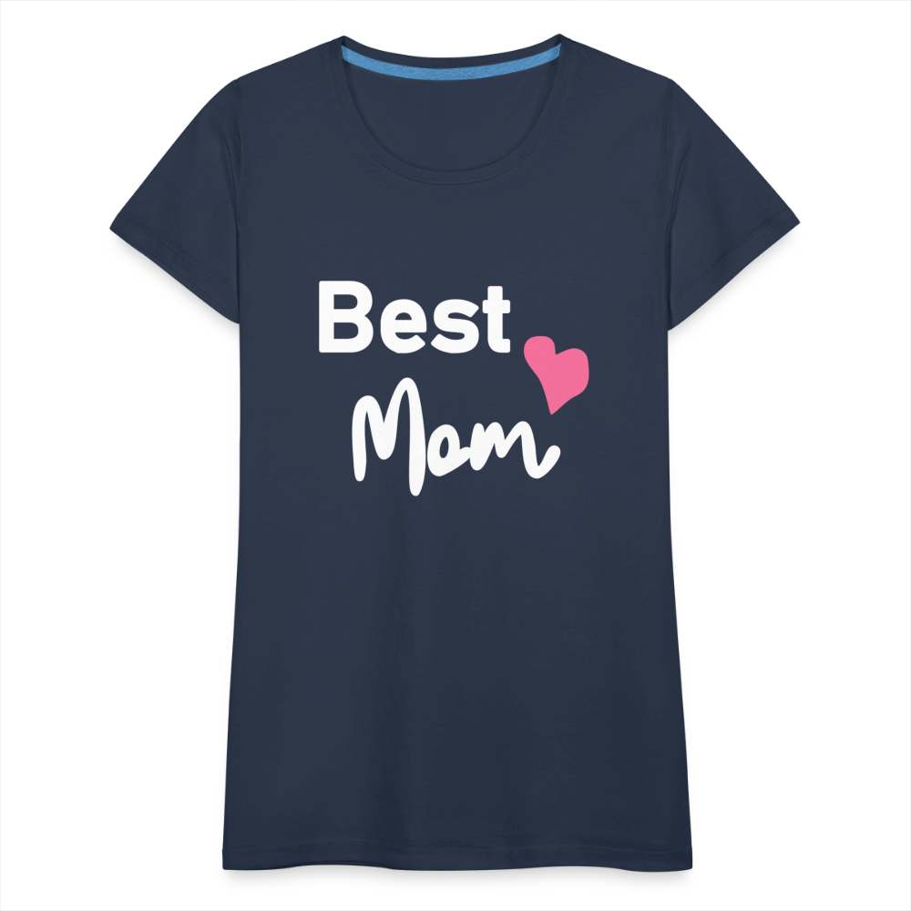 Frauen Premium T-Shirt - Best Mom Herz - Navy