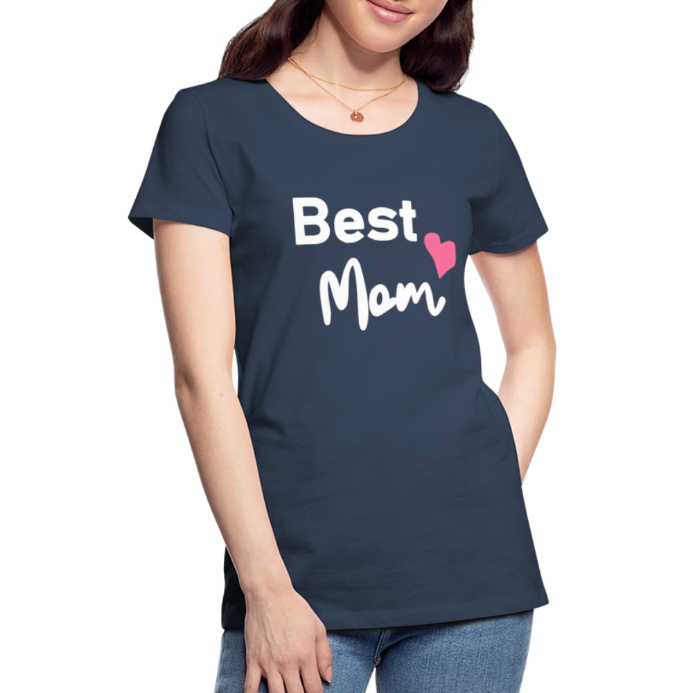 Frauen Premium T-Shirt - Best Mom Herz - Navy