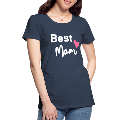 Frauen Premium T-Shirt - Best Mom Herz - Navy