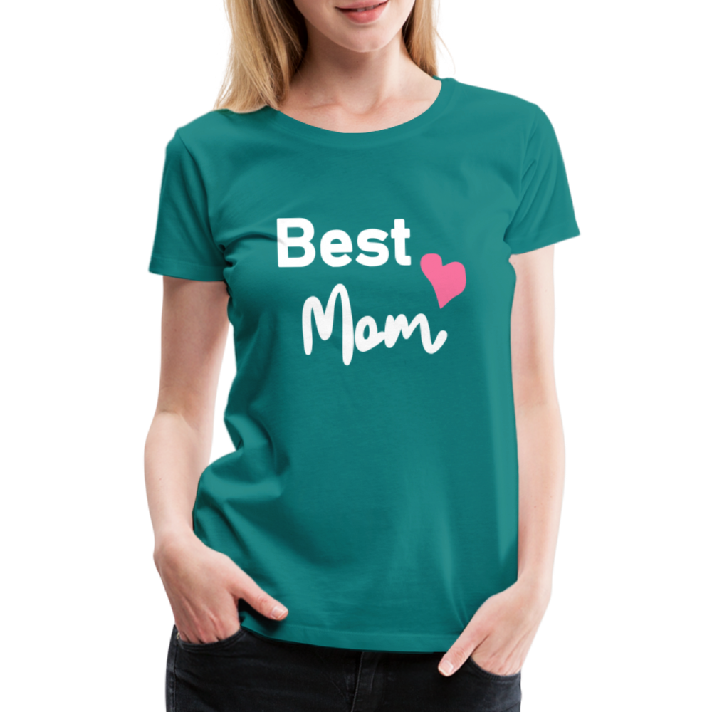 Frauen Premium T-Shirt - Best Mom Herz - Divablau