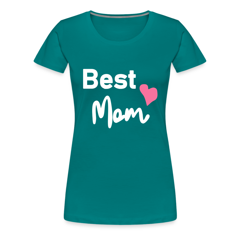 Frauen Premium T-Shirt - Best Mom Herz - Divablau