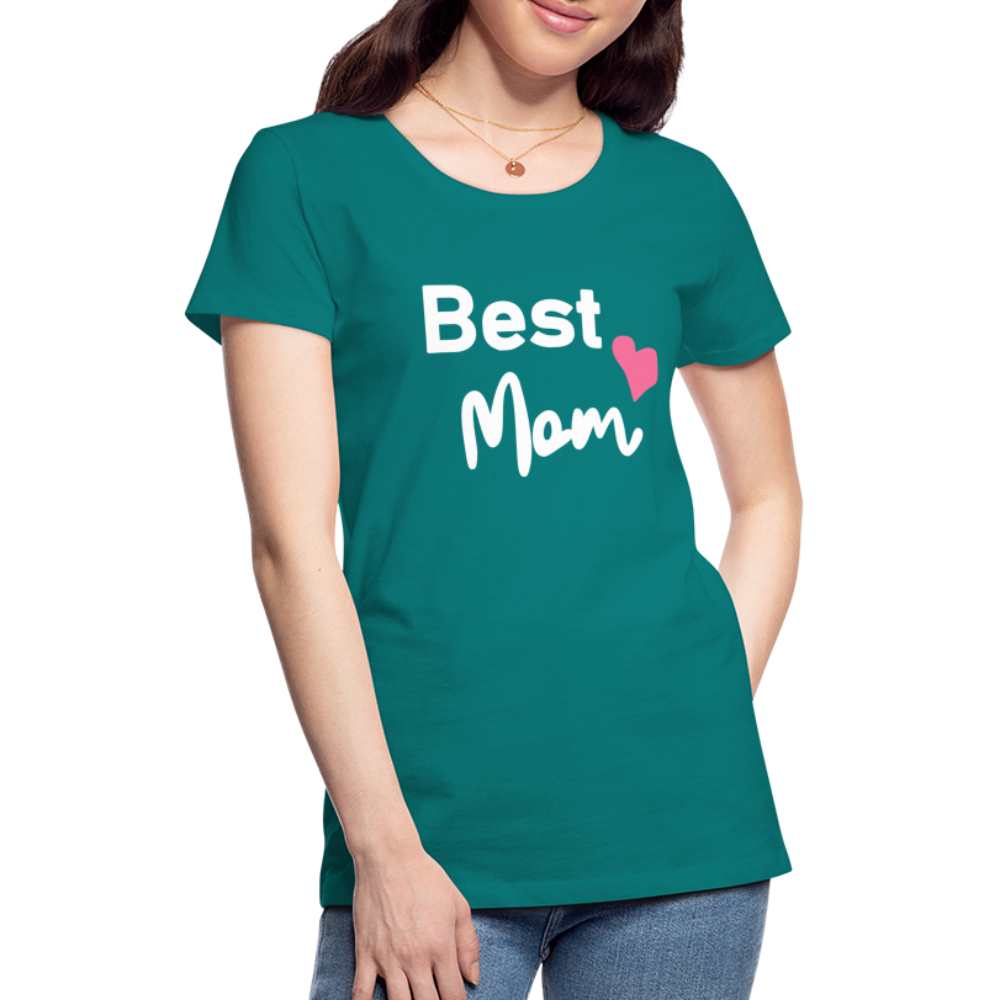 Frauen Premium T-Shirt - Best Mom Herz - Divablau