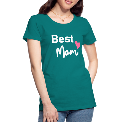 Frauen Premium T-Shirt - Best Mom Herz - Divablau