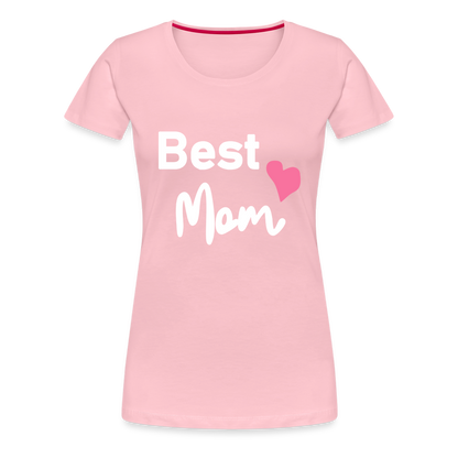 Frauen Premium T-Shirt - Best Mom Herz - Hellrosa