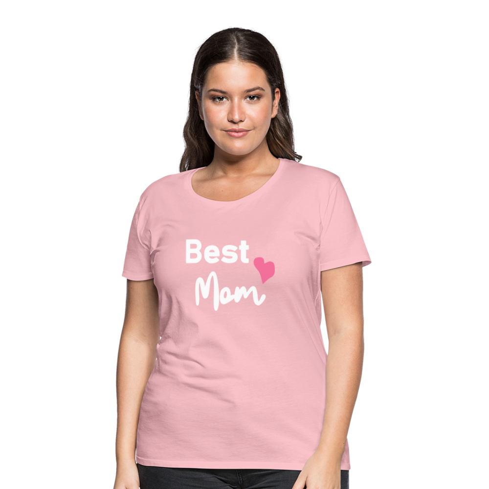 Frauen Premium T-Shirt - Best Mom Herz - Hellrosa