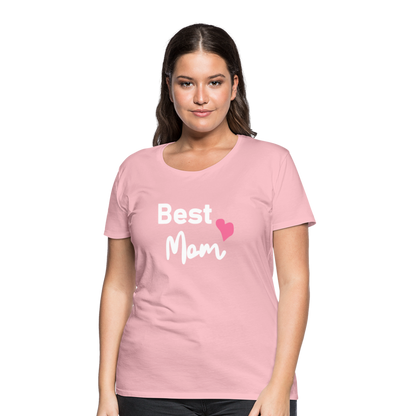 Frauen Premium T-Shirt - Best Mom Herz - Hellrosa