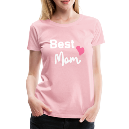 Frauen Premium T-Shirt - Best Mom Herz - Hellrosa