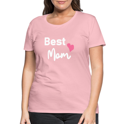 Frauen Premium T-Shirt - Best Mom Herz - Hellrosa