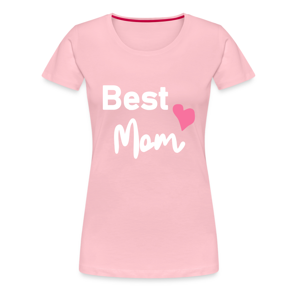 Frauen Premium T-Shirt - Best Mom Herz - Hellrosa