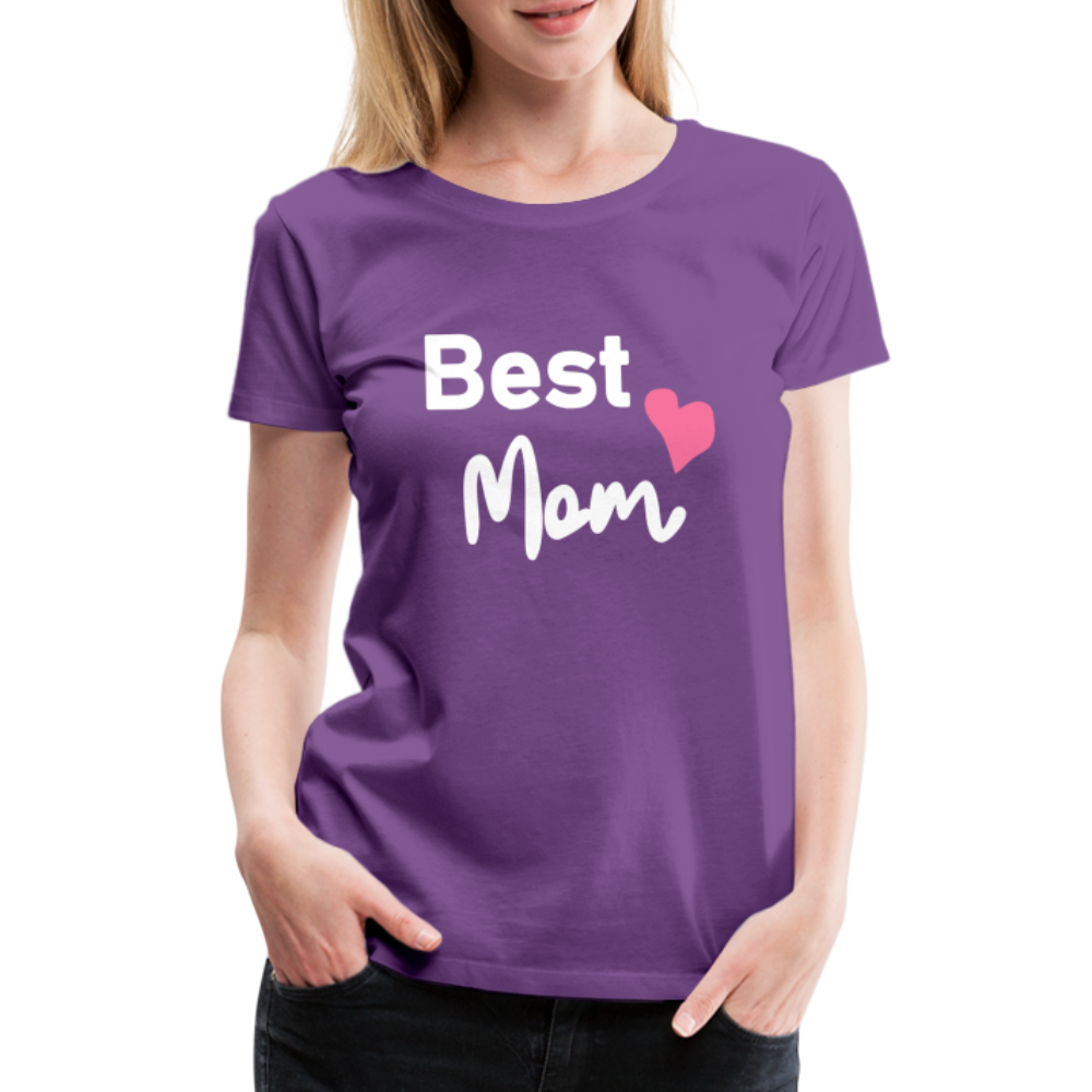 Frauen Premium T-Shirt - Best Mom Herz - Lila