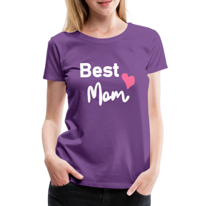 Frauen Premium T-Shirt - Best Mom Herz - Lila