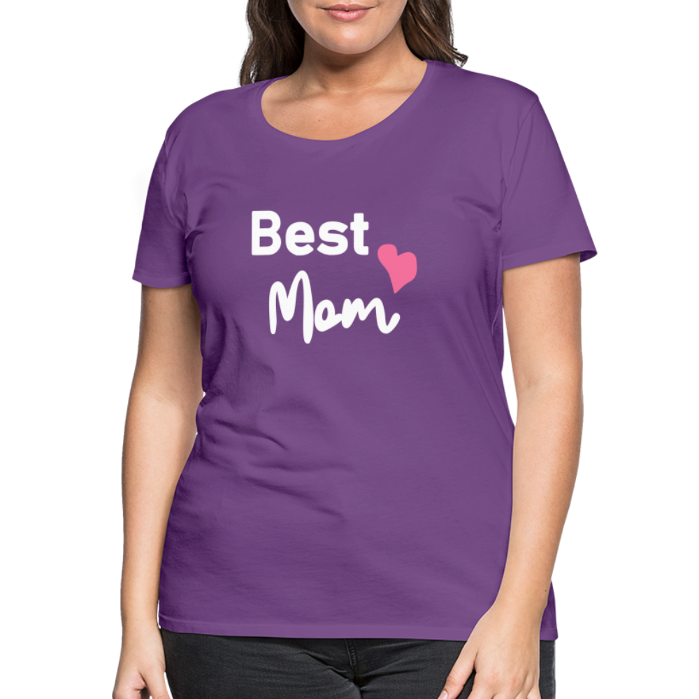 Frauen Premium T-Shirt - Best Mom Herz - Lila