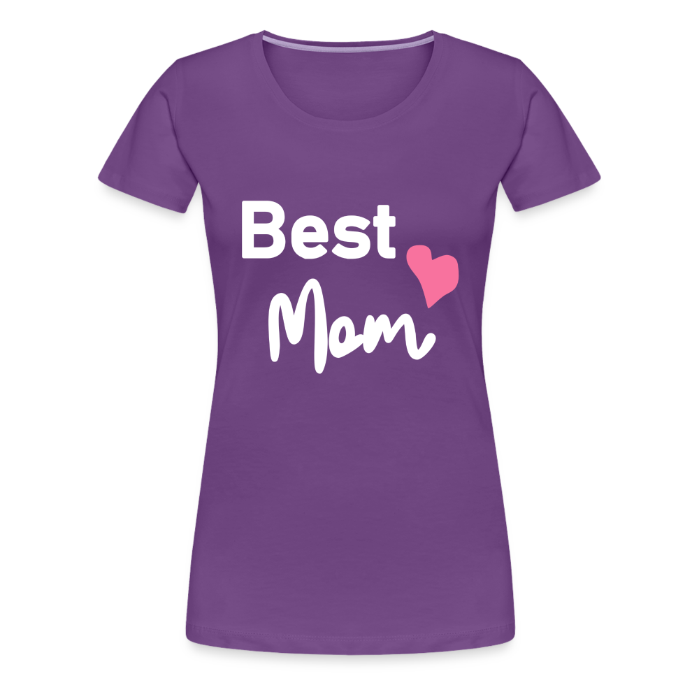 Frauen Premium T-Shirt - Best Mom Herz - Lila