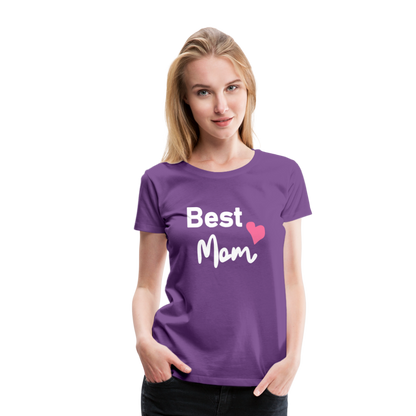 Frauen Premium T-Shirt - Best Mom Herz - Lila