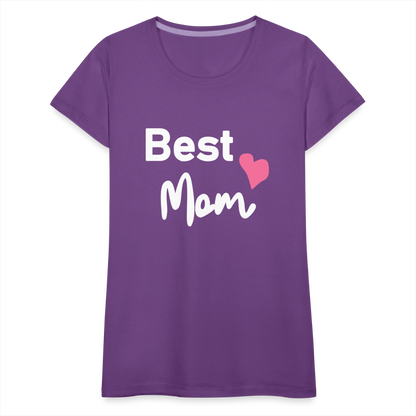 Frauen Premium T-Shirt - Best Mom Herz - Lila