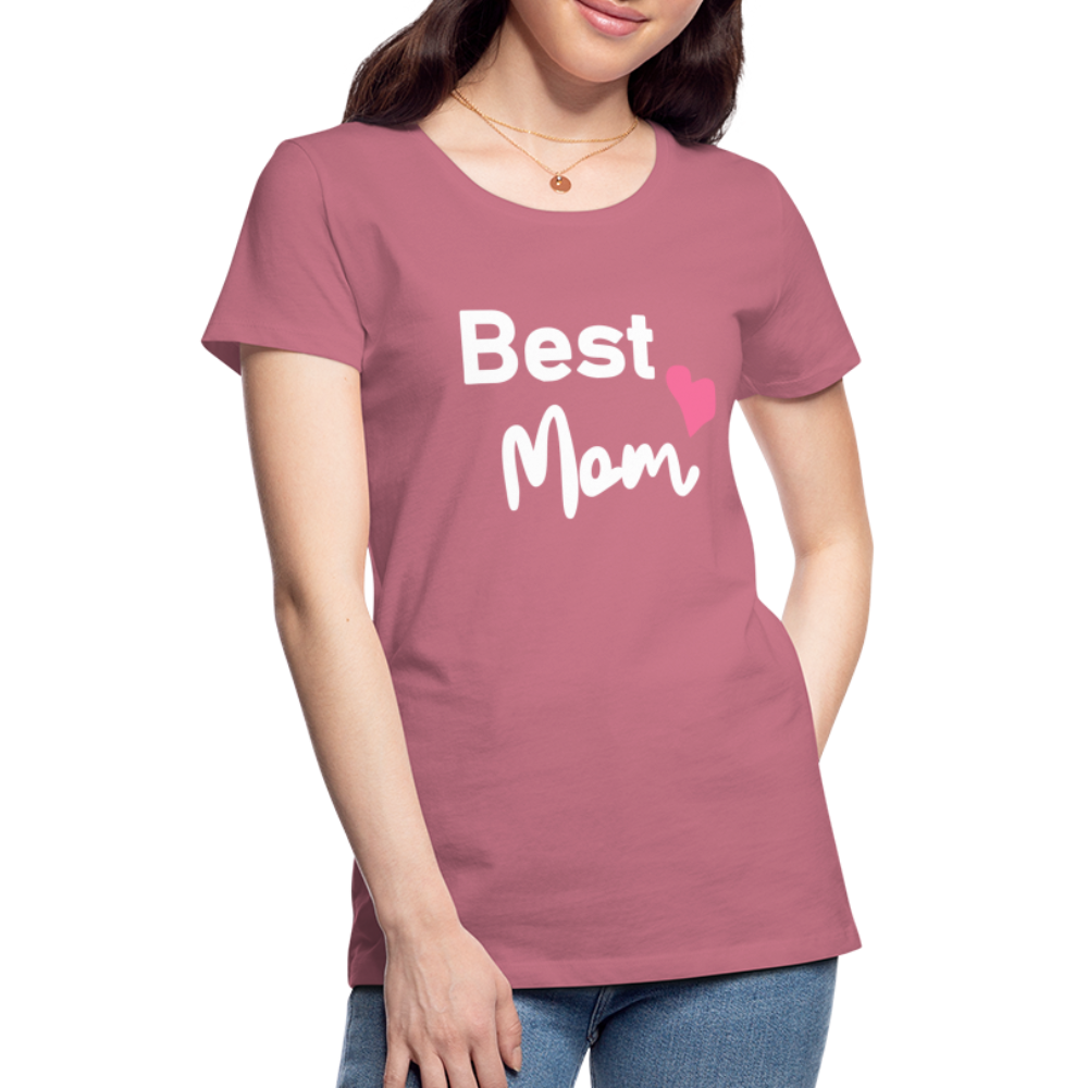 Frauen Premium T-Shirt - Best Mom Herz - Malve