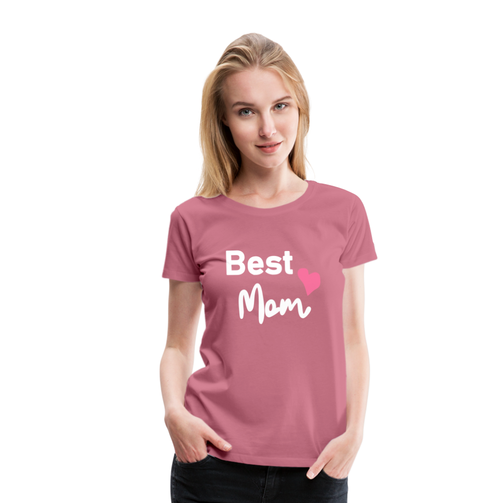 Frauen Premium T-Shirt - Best Mom Herz - Malve