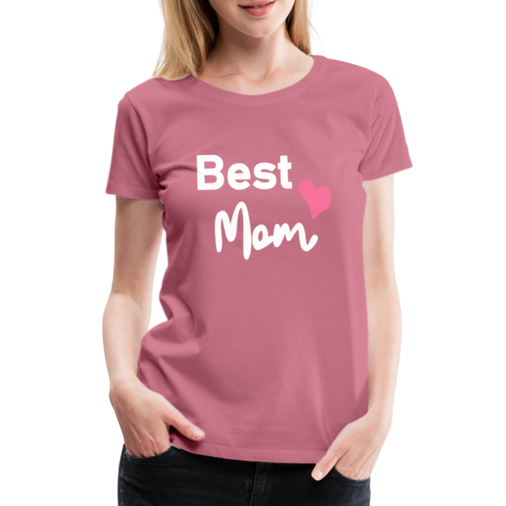 Frauen Premium T-Shirt - Best Mom Herz - Malve