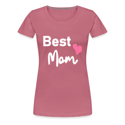 Frauen Premium T-Shirt - Best Mom Herz - Malve