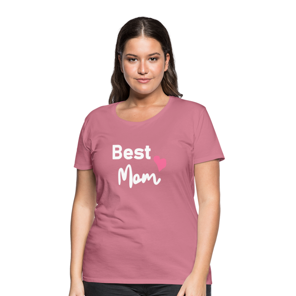 Frauen Premium T-Shirt - Best Mom Herz - Malve