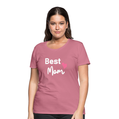 Frauen Premium T-Shirt - Best Mom Herz - Malve