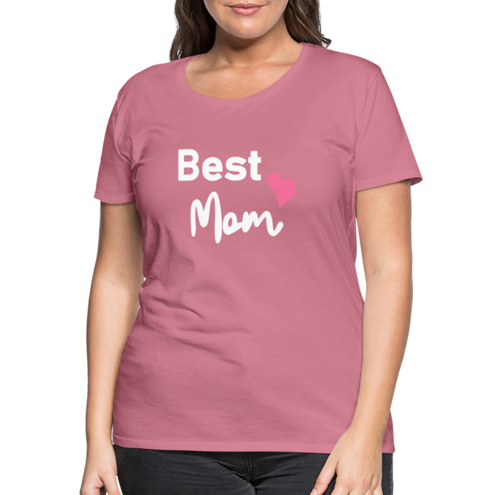 Frauen Premium T-Shirt - Best Mom Herz - Malve