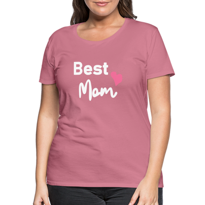 Frauen Premium T-Shirt - Best Mom Herz - Malve