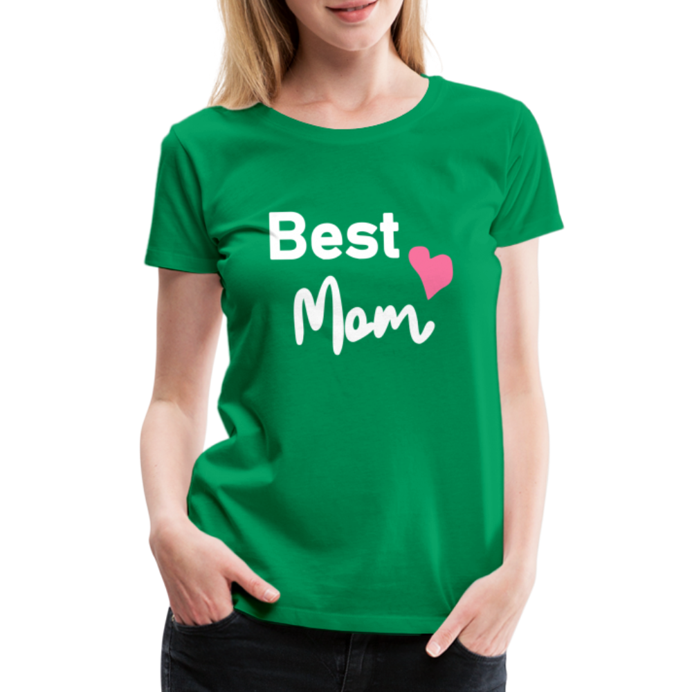 Frauen Premium T-Shirt - Best Mom Herz - Kelly Green