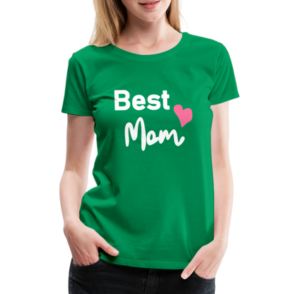 Frauen Premium T-Shirt - Best Mom Herz - Kelly Green