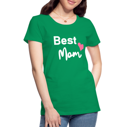 Frauen Premium T-Shirt - Best Mom Herz - Kelly Green