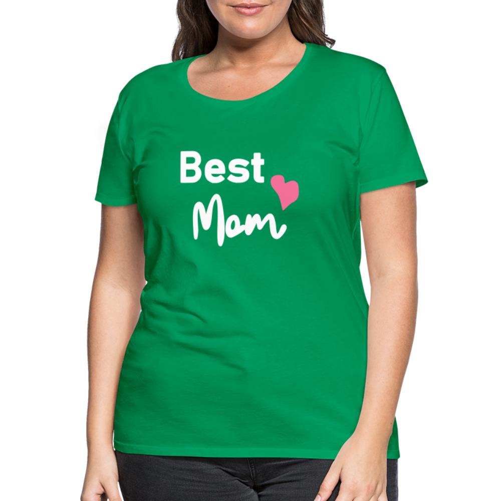 Frauen Premium T-Shirt - Best Mom Herz - Kelly Green