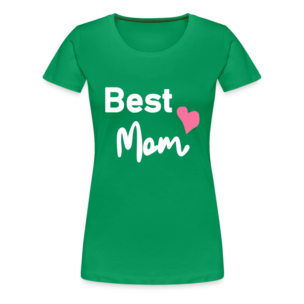 Frauen Premium T-Shirt - Best Mom Herz - Kelly Green