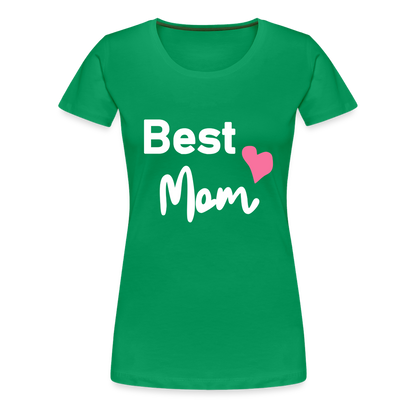 Frauen Premium T-Shirt - Best Mom Herz - Kelly Green