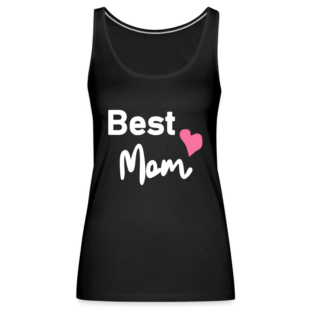 Frauen Premium Tank Top - Best Mom Herz - Schwarz