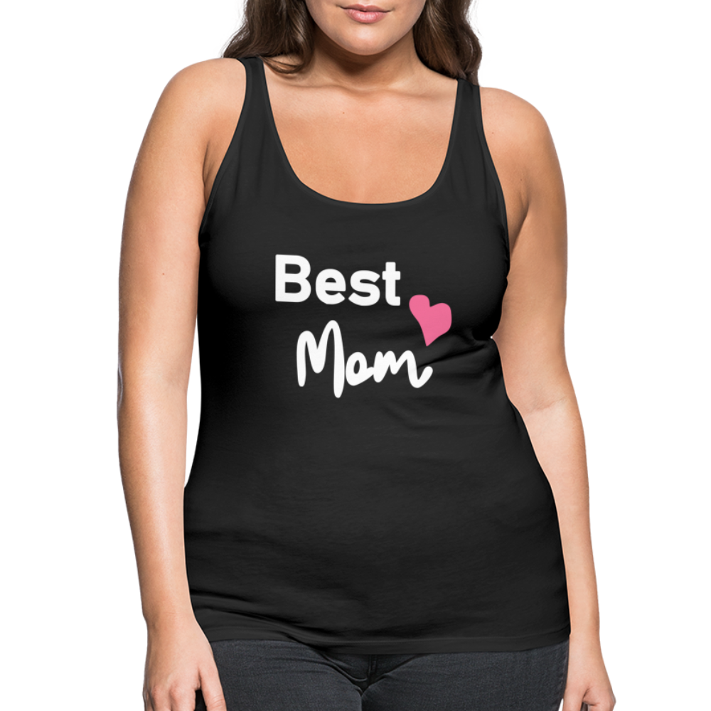 Frauen Premium Tank Top - Best Mom Herz - Schwarz