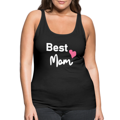 Frauen Premium Tank Top - Best Mom Herz - Schwarz