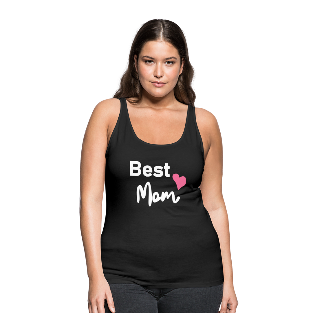 Frauen Premium Tank Top - Best Mom Herz - Schwarz