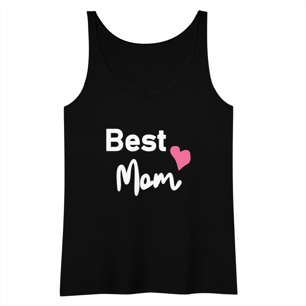 Frauen Premium Tank Top - Best Mom Herz - Schwarz