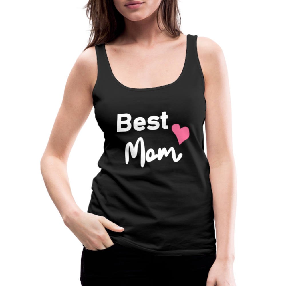 Frauen Premium Tank Top - Best Mom Herz - Schwarz