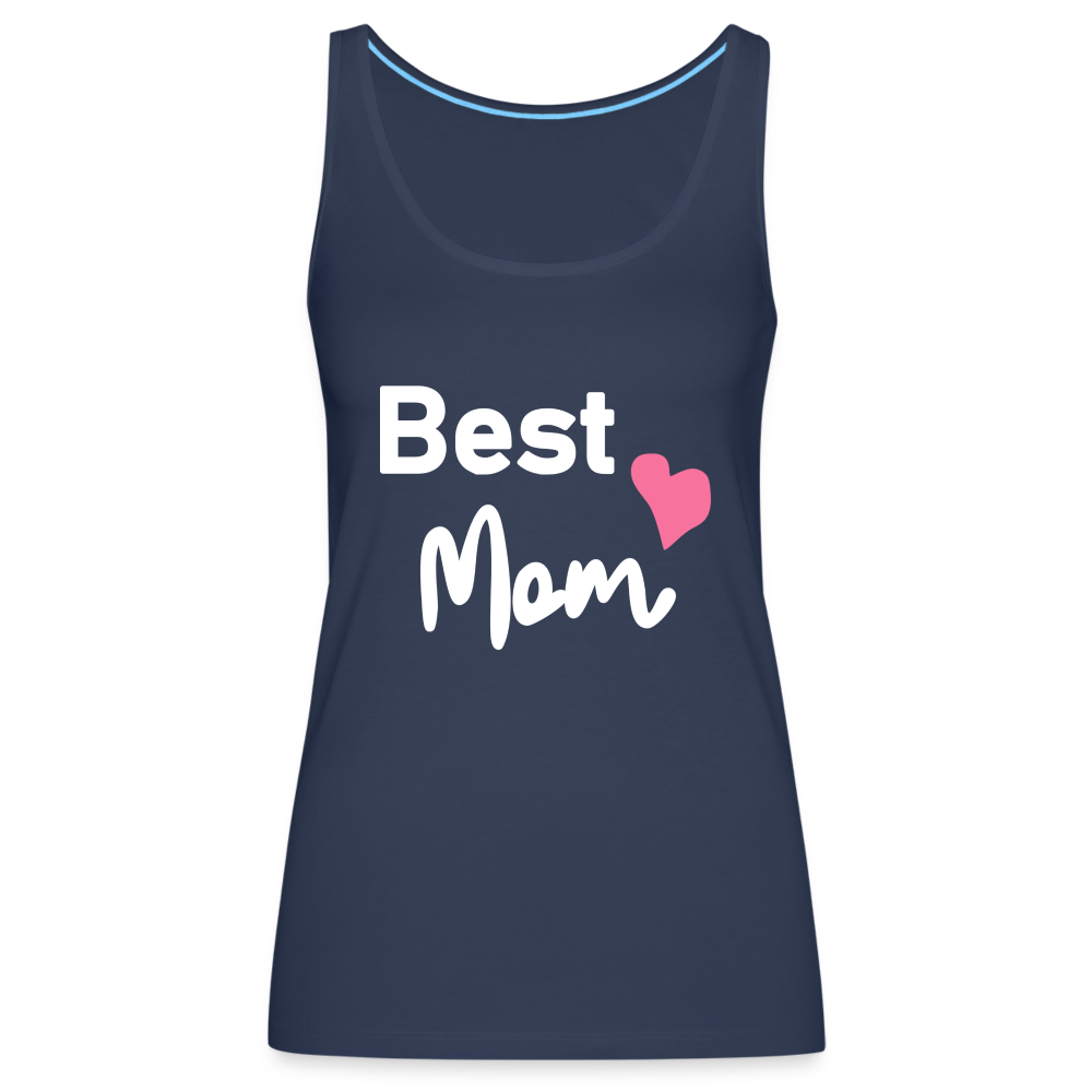 Frauen Premium Tank Top - Best Mom Herz - Navy