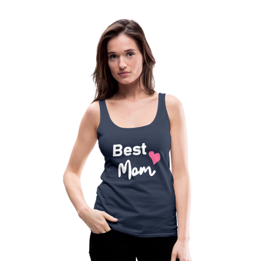 Frauen Premium Tank Top - Best Mom Herz - Navy