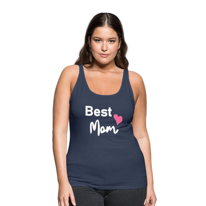 Frauen Premium Tank Top - Best Mom Herz - Navy