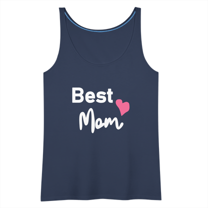 Frauen Premium Tank Top - Best Mom Herz - Navy