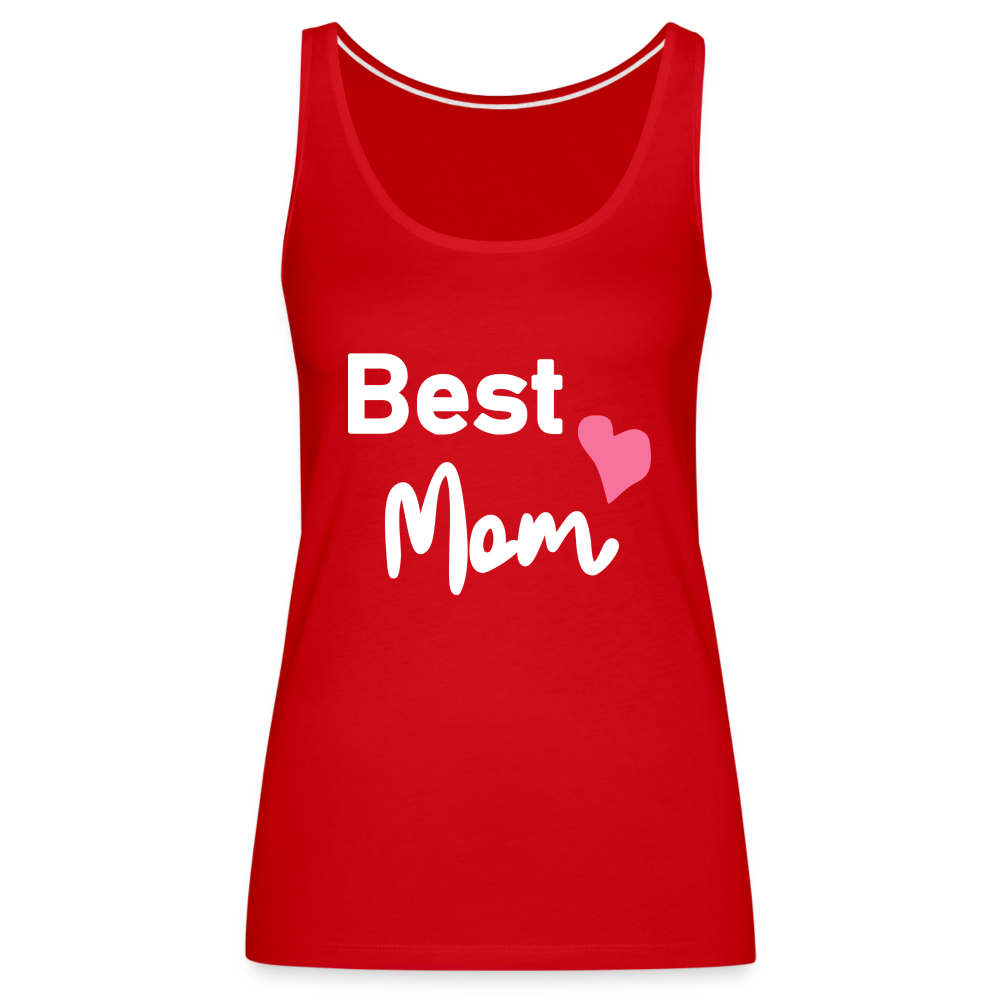 Frauen Premium Tank Top - Best Mom Herz - Rot