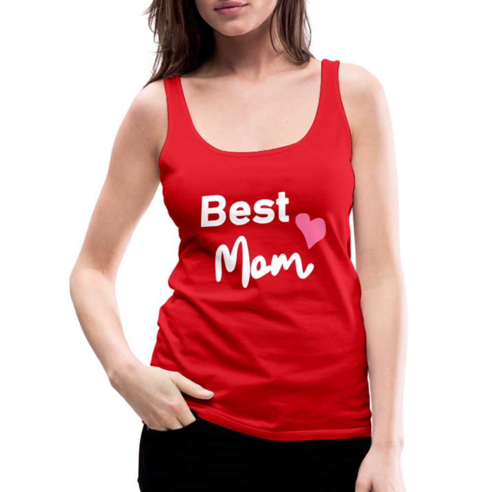 Frauen Premium Tank Top - Best Mom Herz - Rot